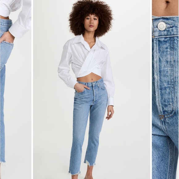 Agolde Denim - Agolde High Rise Straight Crop Jeans